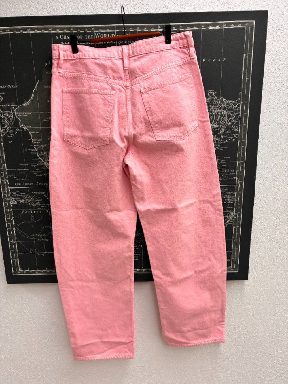 NWT Jeans Frame Le Jane Wide Leg Crop Washed Dusty Pink 29 - Picture 5 of 6